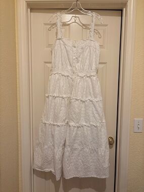 Gap X DOEN White Eyelet Tiered Sundress